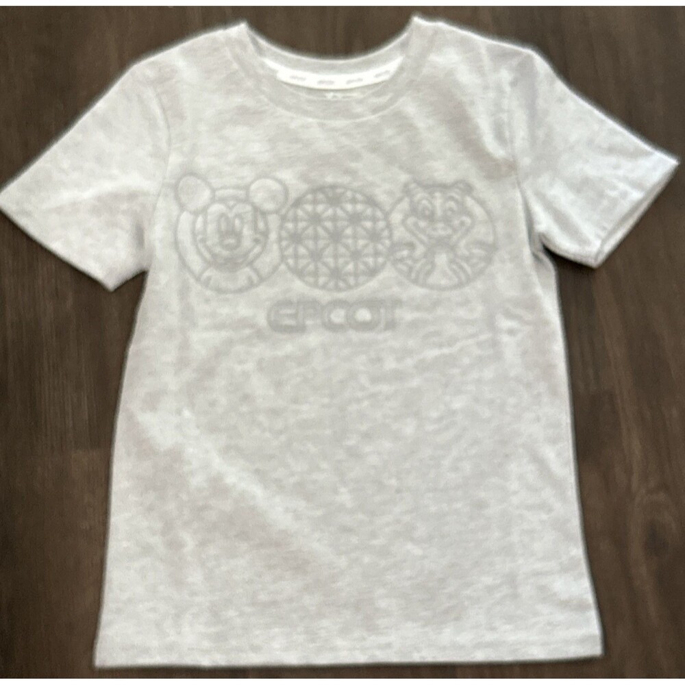 Epcot Disney Figment Mickey Mouse Gray Short Sleeve Tee Shirt Tshirt Youth Small